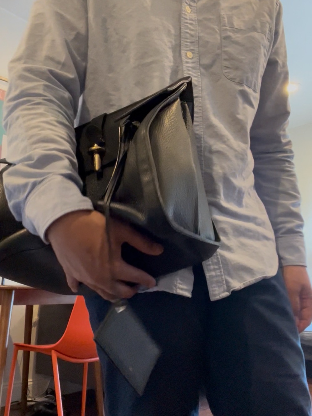 Balenciaga Tube Black Leather Top Handle Bag - Picture 12 of 12